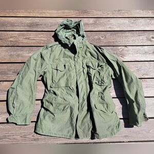 Vintage M65 Field Jacket Late 60s OG 107 Size S/M* 21x29.5 Long Distressed
